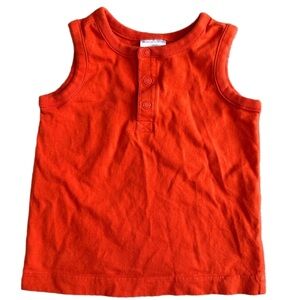 Hanna Andersson Bright Orange Baby Tank Top. Size 12-18 months